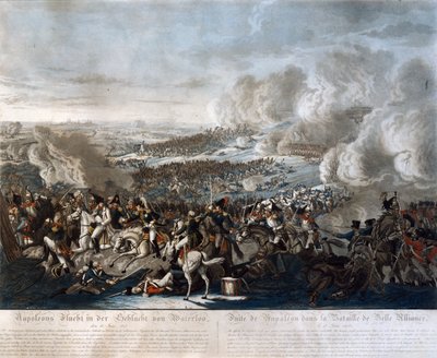 La fuite de Napoléon de la bataille de Waterloo, 18 juin 1815 - German School